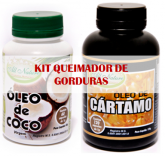 KIT Queimador de Gorduras. Óleo de Cártamo + Óleo de Coco.